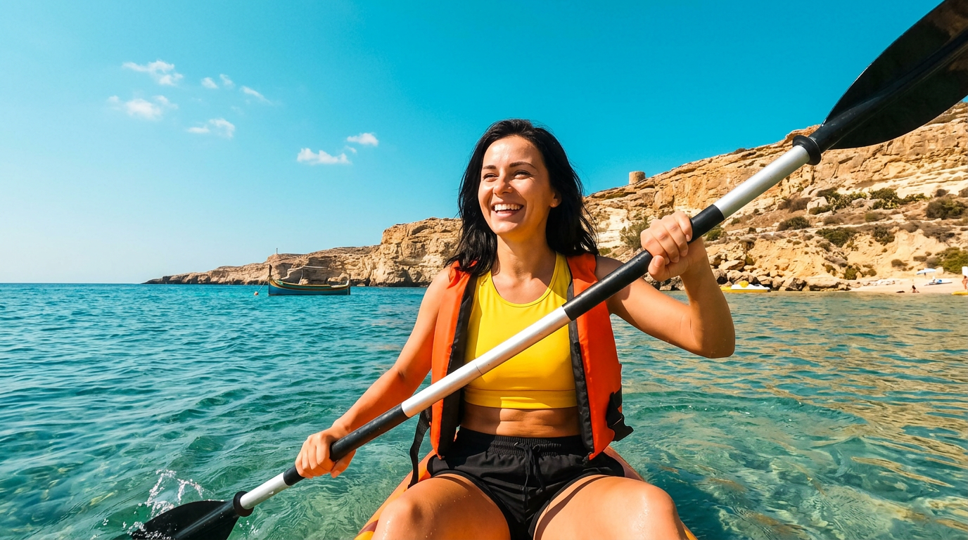 Kajak morski – Hondoq Bay, Gozo